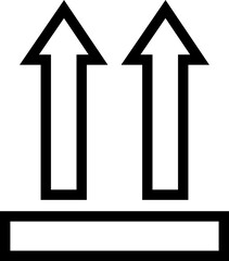 Arrow icon in trendy linear style for web design or interface direction symbol isolated on transparent background. On way sipping tracking route. Road navigation guide destination vector illustration.