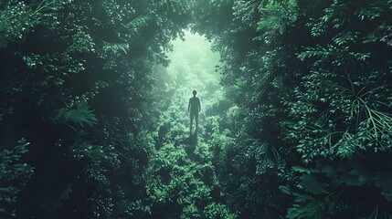 Instinctive Navigation Through Lush Genetic Enhanced Forest