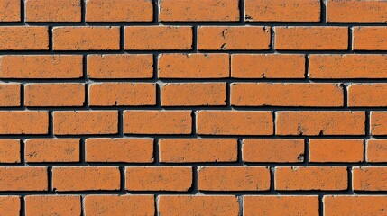 Obraz premium Seamless Orange Brick Wall Texture for Background Use