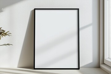 A3 Poster Mockup on White Background created with Generative AI