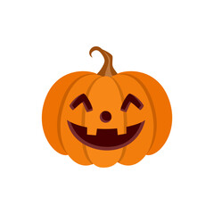 Halloween pumpkin isolated on white background.