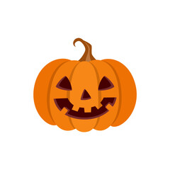 Halloween pumpkin isolated on white background.