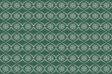 Oreintal Flora Damask Seamless pattern  embroidery, Indian style.  art ornament print.Design for carpet, cover,wallpaper, wrapping, fabric, clothing 
