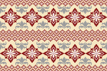 Oreintal Flora Damask Seamless pattern  embroidery, Indian style.  art ornament print.Design for carpet, cover,wallpaper, wrapping, fabric, clothing ,background ,seamless pattern with lace