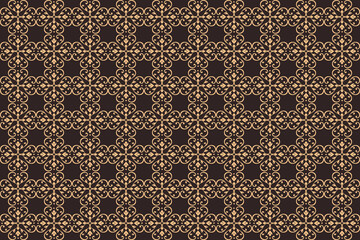 Oreintal Flora Damask Seamless pattern  embroidery, Indian style.  art ornament print.Design for carpet, cover,wallpaper, wrapping, fabric, clothing ,background