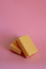 dish soap with sponge isolated