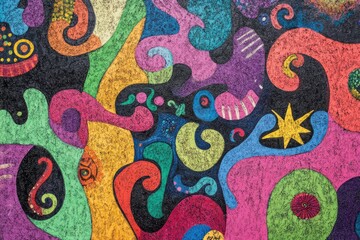 Abstract Colorful Graffiti Art Background