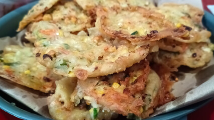 Fried bakwan from Indonesian