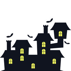 Halloween House Silhouette
