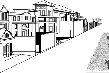 Perspective Real Estate Vector Design