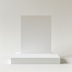 Fototapeta premium 3d rendering of a blank digital billboard mockup stand on white background
