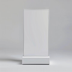 3d rendering of a blank digital billboard mockup stand on white background
