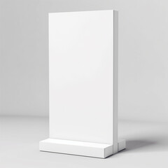 3d rendering of a blank digital billboard mockup stand on white background