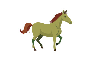 Cute Horse vector art illustration