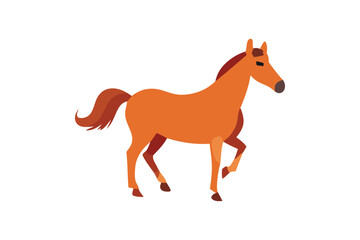 Cute Horse vector art illustration