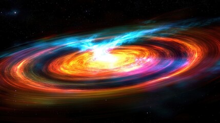 Colorful Chaos of Light Emitting from a Black Hole