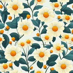 seamless pattern with flowers