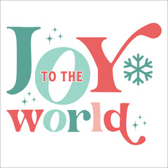JOY to the world retro SVG cut file, Christian Christmas svg, Christmas song svg, cute Christmas png - Commercial Use, Digital File
