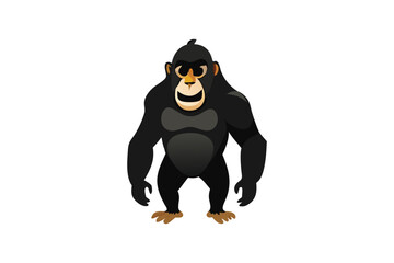  Cute Gorilla vector art illustration