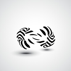 Optical illusion illustration, abstract futuristic concept. Graphic concept for your design