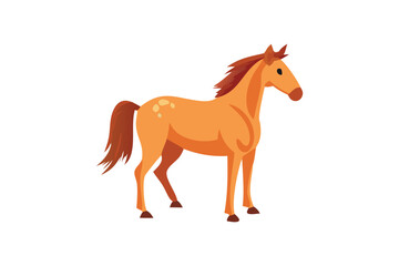 Cute Horse vector art illustration