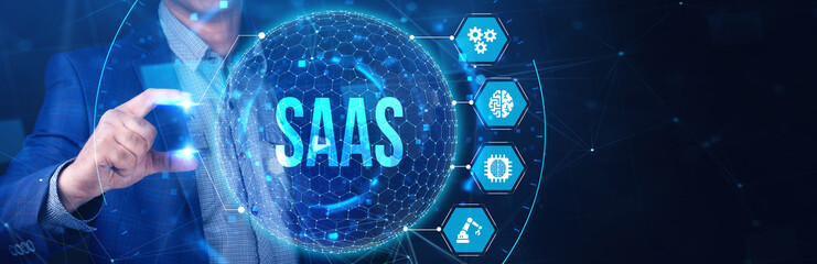 Software as a Service SaaS. Software concept. Business, modern technology, internet and networking...