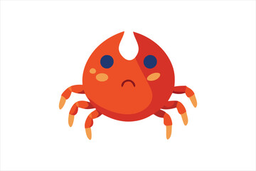 Cute Crab vector art illustration