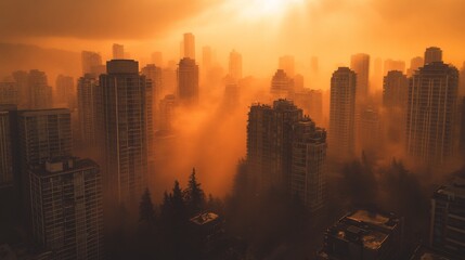 Fototapeta premium Eerie photos of city skylines