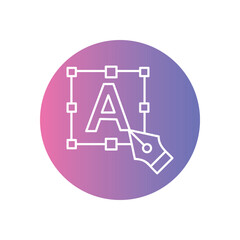Typography vector icon stock illustration