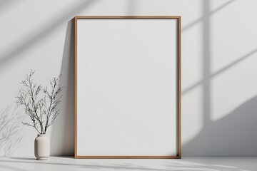 A3 Poster Mockup on White Background created with Generative AI