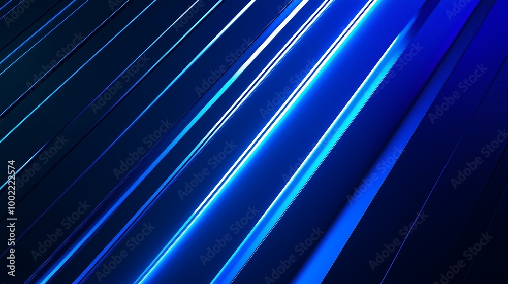 Sticker Dynamic blue light streaks create an abstract pattern on a dark background showcasing depth and movement