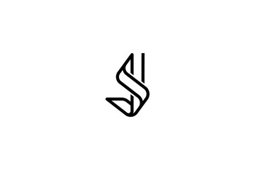 Letter JS or SJ Logo Design Vector 