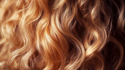 Fototapeta premium Close-up of Wavy Blonde Hair Texture