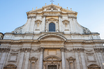 St. Ignatius of Loyola baroque church. Society of Jesus. Italy