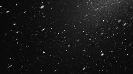 Obraz premium Snow Falling on a Black Background in Slow Motion