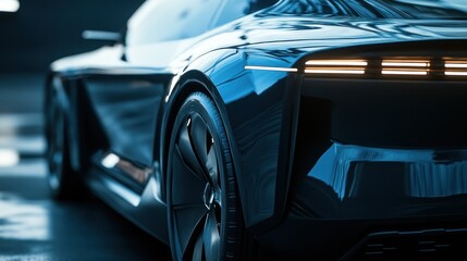 Obraz premium Sleek Black Sports Car