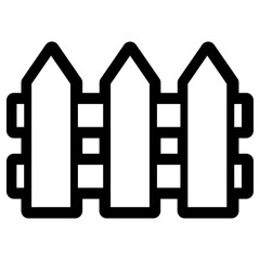 Fence icon - Outline style