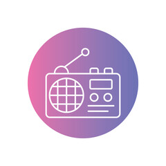 Radio Button vector icon stock illustration