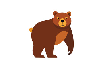 Cute Bear vector art illustration 