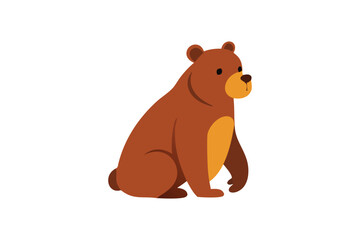 Cute Bear vector art illustration 