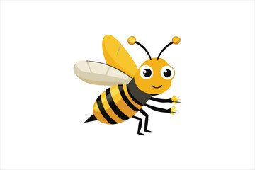  Cute Bee vector art illustration