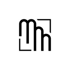 initial three letter MMM  square outline logo