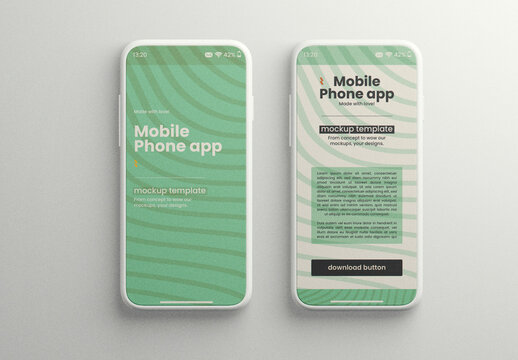 Mobile Phone App Mockup