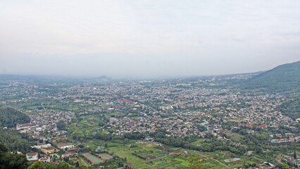 Obraz premium beautiful village view from the top of the mountain