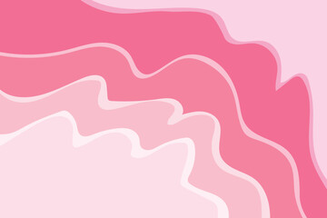 Abstract pink waves pattern background, wavy stripes pattern with gradient texture. Vector illustration