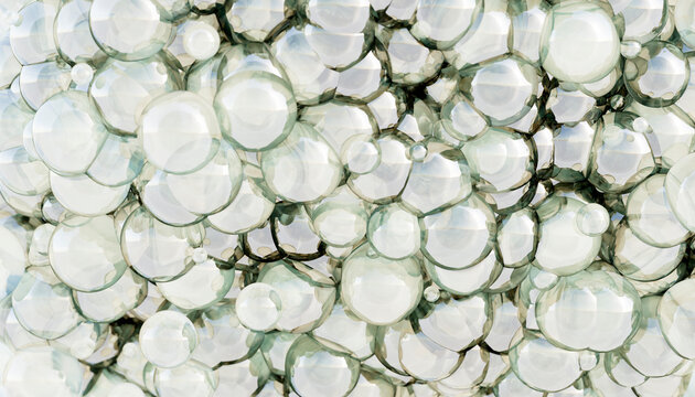 Squeezed transparent bubbles and balls