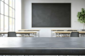 Classroom Table with Blurred Background Illustration