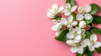 Fototapeta premium A field of pure white flowers swaying softly on a vivid green background provides the perfect backdrop for any image