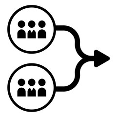 Mergers and acquisitions icon - Outline style