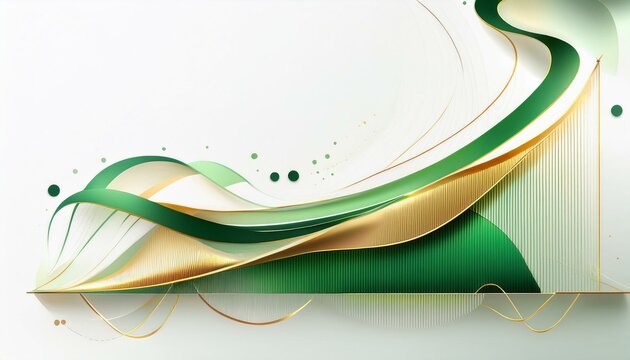 Abstract green & gold design